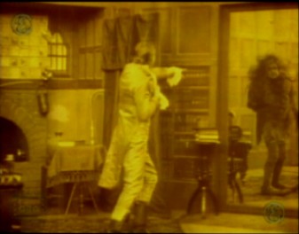 Frankenstein Sees the monster in the mirror Frankenstein Sees the monster in the mirror