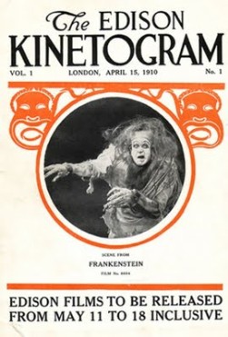 Cover of the March 15 1910 Edison Kinetogram featuring Charles Ogle as Frankenstein kinetogram cover