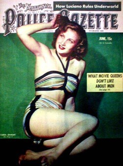 Carol Ohmart's first magazine cover Carol Ohmart gazette cover