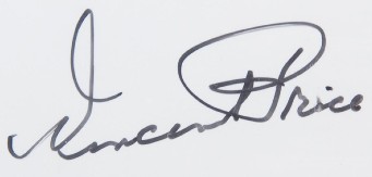 Vincent Price Signature